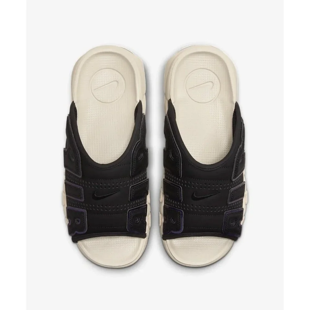 Nike Air More Uptempo Slide Sandals FB7799-001 Black Sanddrift Men's Size 8